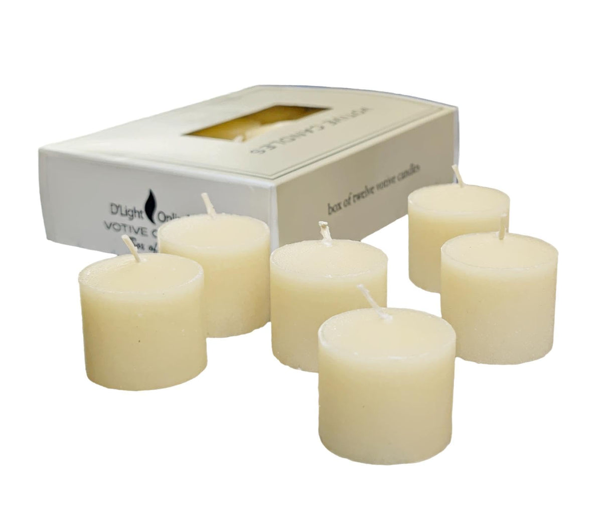 D'light Online Elegant Creamy Ivory Unscented Votive Candles - for Birthdays, Baby Shower, Home Decoration and Weddings (Ivory, 10 Hour - Set of 432-36x12)