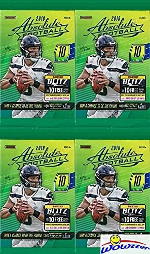 2018 Panini Absolute Football Collection with (4) Factory Sealed Packs with 40 Cards Look for Rookies &amp Autos of Josh Allen Lamar Jackson Baker Mayfield Sam Darnold Saquon Barkley &amp More!
