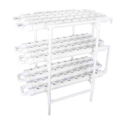 LAPOND Hydroponics Growing System Kit,108 Plant Sites 3 Layers Food-Grade PVC-U Pipes Hydroponic Grow Kit Gardening System with Water Pump, Timer,Net Pots and Sponge for Vegetables,Fruits,Herb