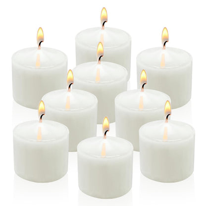 9-Pack 1.25-Inch White Votive Candles, Unscented Small Tealight Candle for Home Decor, Church and Special Occasions