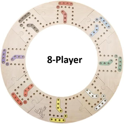 uDog Board Game | Old-Fashioned Fun for 2–12 Players | Made in The USA | Durable Wooden Pieces to Last a Lifetime | Family Game Night (4-Player)