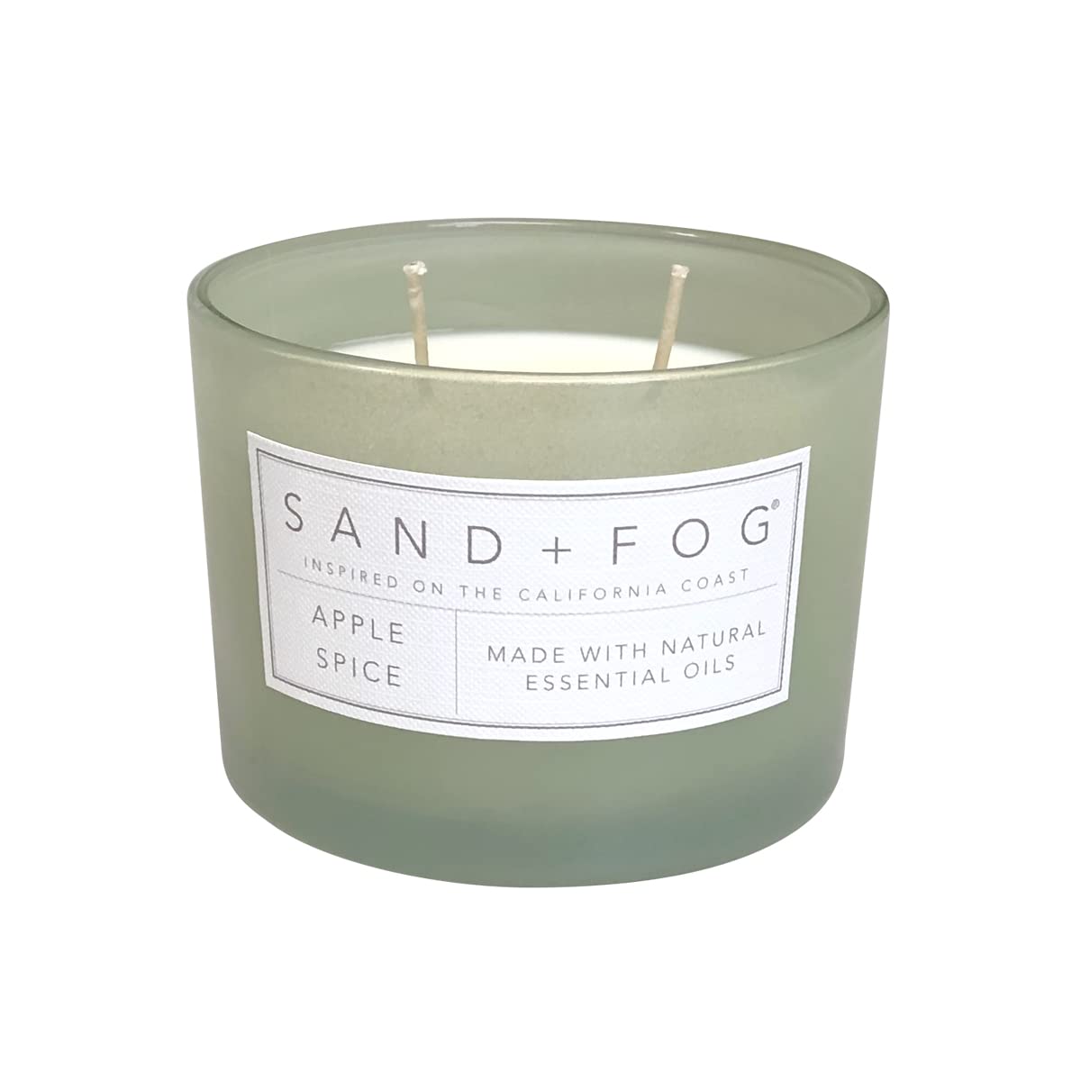 Sand + Fog Scented Candle - Apple Spice – Additional Scents and Sizes – 100% Cotton Lead-Free Wick - Luxury Air Freshening Jar Candles - Perfect Home Decor – 12oz