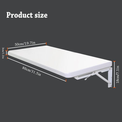 CYGJSYEA Laundry Room Wall Mounted Folding Table, Kitchen Restaurant Home Bar Work Table, All Aluminum Countertop, Waterproof Easy to Install and Clean (80X50cm/31.5""×19.7"")…, LZDZ004