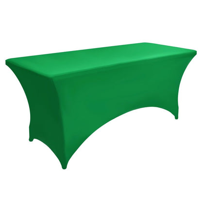 ZarzaaSik 2-Pack 4ft Spandex Table Covers for Rectangular Folding Tables - Wrinkle Resistant Stretch Tight Table Cloths - Ultimate Fitted Table Protector for Parties, Banquet, and Wedding