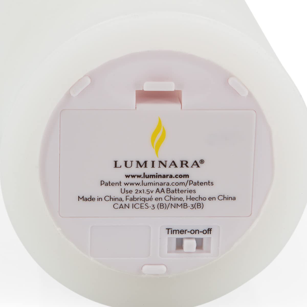 Luminara Flameless Pillar Candle Large (6.5 inches, Unscented), Flickering Real Flame Effect, Melted Edge, Smooth Wax, LED Battery-Operated Candles