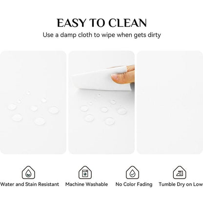 Softalker Round Tablecloth, Waterproof & Stain Resistant Table Cloth Wrinkle Free Fabric 210GSM Polyester Table Cover for Spring/Party/Outdoor - 48 inch,White
