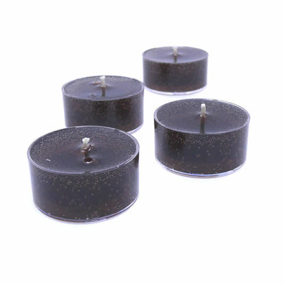 4 Pack Unscented Black Color Mineral Oil Based Up to 8 Hours Each Tea Lights Candles for Weddings Special Events The Gel Candle Company™