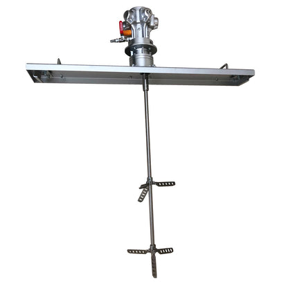 COSMOSTAR M0707 Pneumatic Agitator IBC Mount for IBC Tank, equipped with 3:1 Gear Box, SUS Shaft and Propellers, Paint Stirring Machine, Bracket Air Agitators(M0707-IBC-SUS200-EX12S17-GB3)