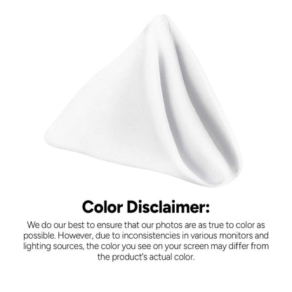 Avalon Kitchen White Cloth Napkins Bulk (Pack of 24) - 100% Polyester Dinner Linen Napkins Cloth Washable & Reusable - Durable with Hemmed Edges - Ideal for Parties and Weddings (17x17 Inches)