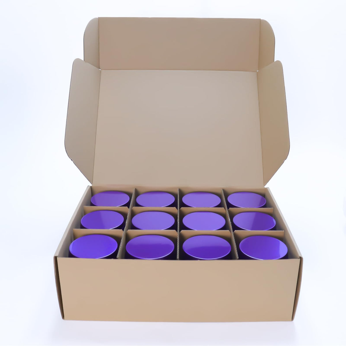 HOMAMAMOON 24 Pack 8oz Purple Candle Tins for Making Candles - Bulk Metal Candle Containers with Lids. Empty Round Candle Jars for DIY & Travel. Shatterproof & Sturdy Vessels for Small Business.