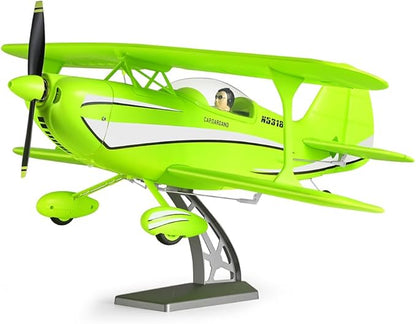 XK A310 Beech D17S 2.4G 4CH Quick-Release EPP Scale RC Fixed-Wing Aircraft Model 400mm-Wingspan 3D/6G Realistic Bi-Wing Plane (RTF/Green)