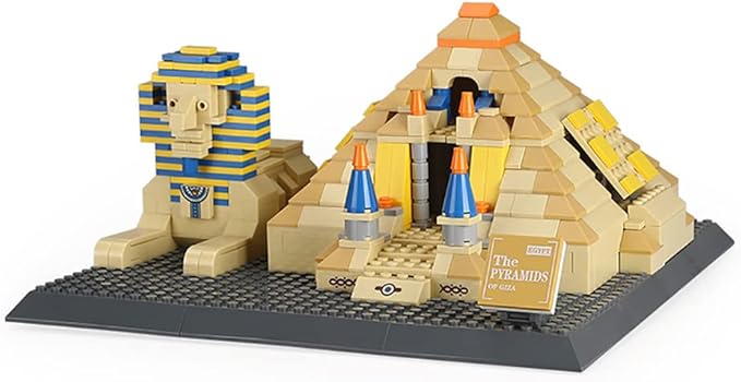 Great Pyramid of Giza &amp Sphinx Egypt Building Set (643 Pieces) Architecture Building Blocks Toys Home Décor Model Gifts for Kids and Adults