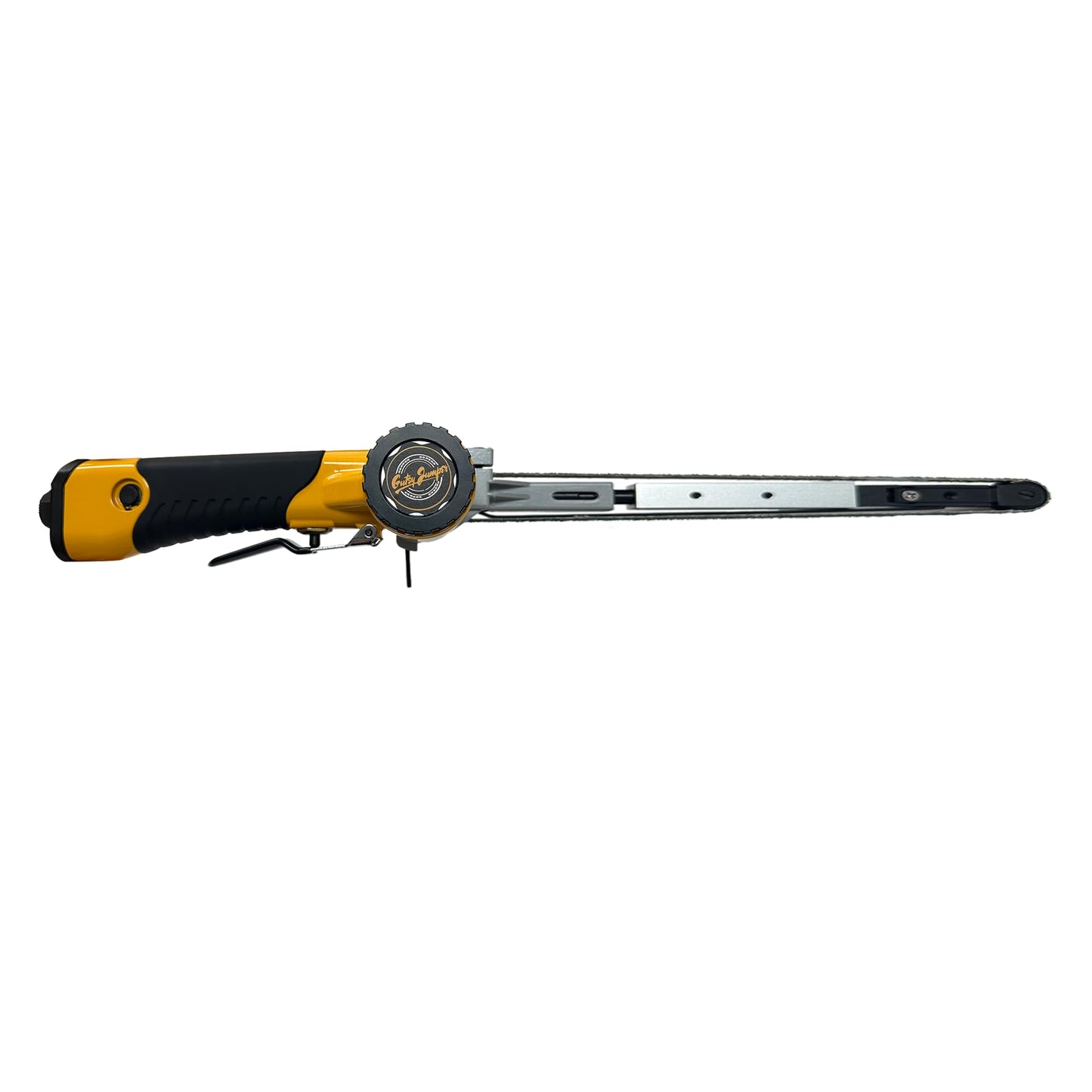 Gutsy Jumper 1/2" x 24" Air Belt Sander, Handheld Pneumatic Sander - Industrial Power Tool for Woodworking, Metal, Steel Polishing & Surface Finishing, 16000 RPM