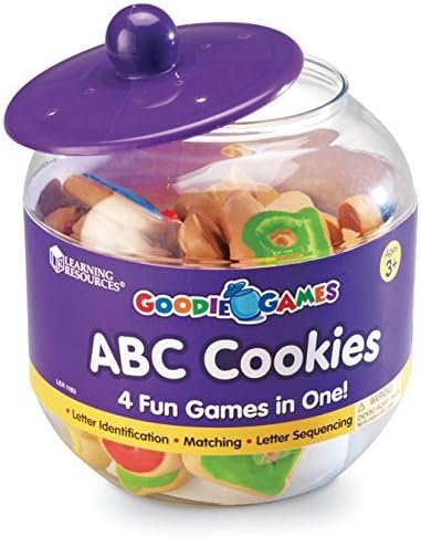 Learning Resources Goodie Games ABC Cookies - Alphabet Letters Learn to Read and Write Phonics and Spelling  Fine Motor Skills Toddler Toys Kids Games Manipulatives Preschool Activities