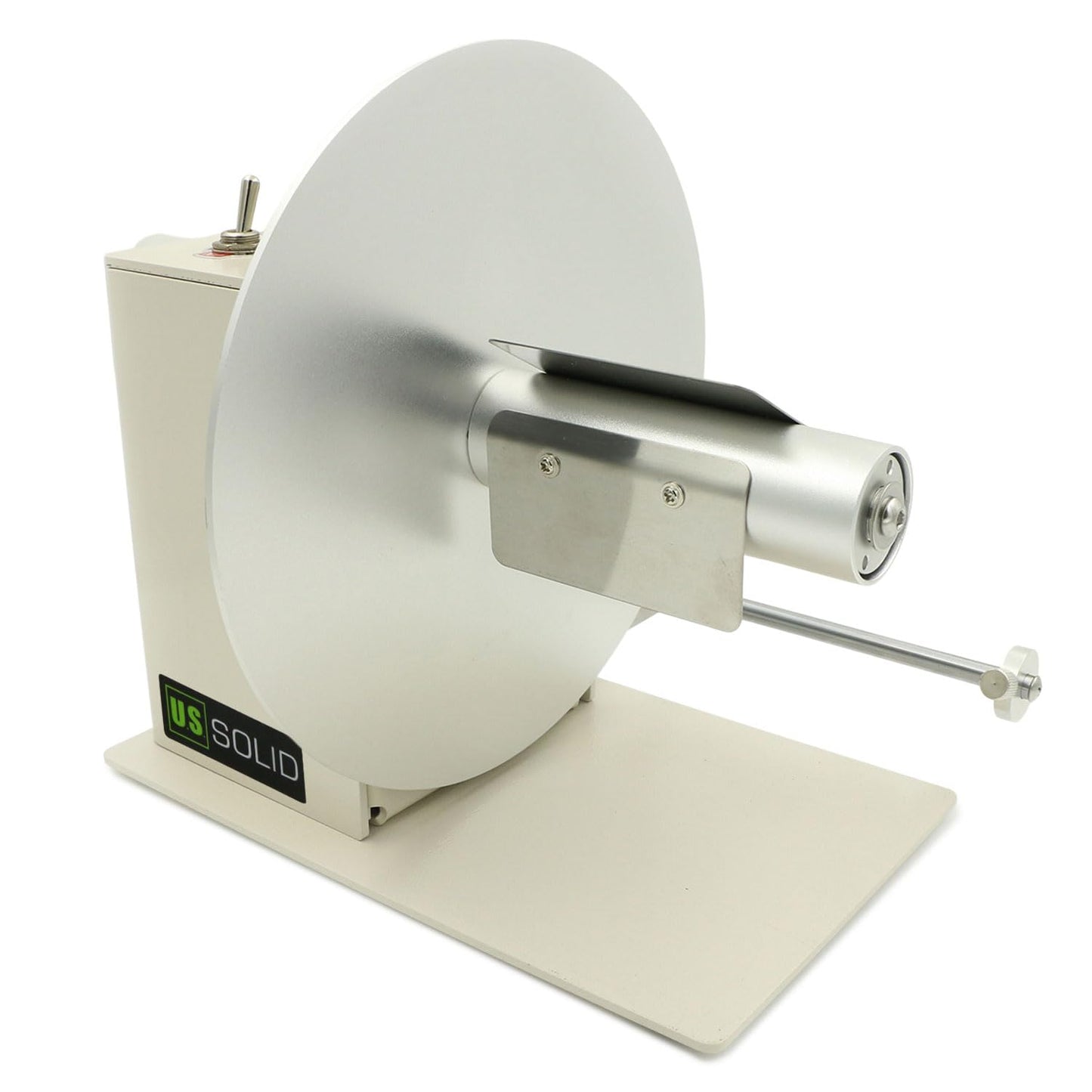 U.S. Solid Automatic Label Rewinder, High-Speed 8 inch/s Bidirectional, Heavy Duty All-Metal Frame, for 1.5"/3" Core & 5.12" Width, 110V–240V, for Packaging, Printing & Warehouse Use
