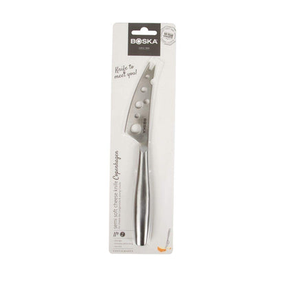 BOSKA Stainless Steel Cheese Knife - Copenhagen Nr.2 For All Types of Cheese - Multi-Functional Cheese Slicer - Handheld Slicer - Silver Non-Stick - Dishwasher Safe - For Kitchen Cooking