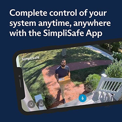 SimpliSafe 12 Piece Wireless Home Security System w/HD Camera - Optional 24/7 Professional Monitoring - No Contract - Compatible with Alexa and Google Assistant, White