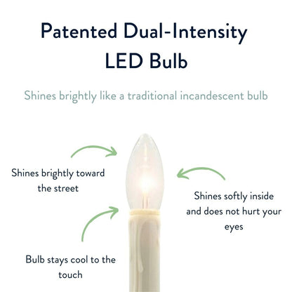 Celestial Lights Set of Four Battery Operated Remote Programmable Window Hugger Candle for Narrow Window Sills Daily Timer Choose 6, 8, or 10 Hours Flicker or Steady (Black Oynx)