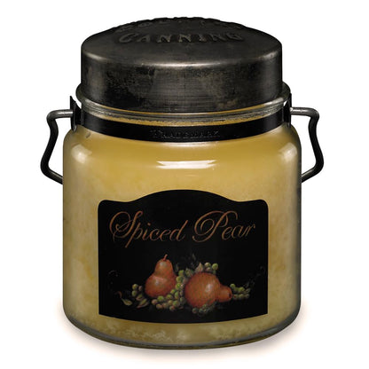 McCall’s Candles | Spiced Pear | 16 oz Scented Candle | USA-Poured | Vintage Rustic Jar with Carrying Handle | Cozy Fall-Inspired Fragrance