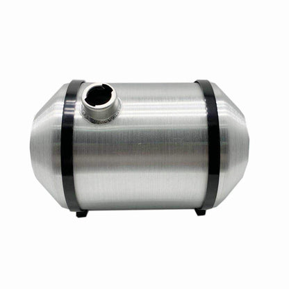 JSD 5 Galllons 10" x16" Spun Aluminum Gas Tank / Round Fuel Tank End Fill 3/8" NPT Outlet