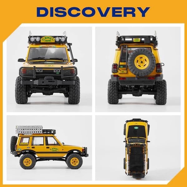FMS FCX24M 1/24 RC Crawler RTR Land Rover Family Camel Trophy Edition Licensed RC Truck 4WD Off-Road RC Rock Crawler 2.4Ghz RC Car Model for Adults (Discovery)