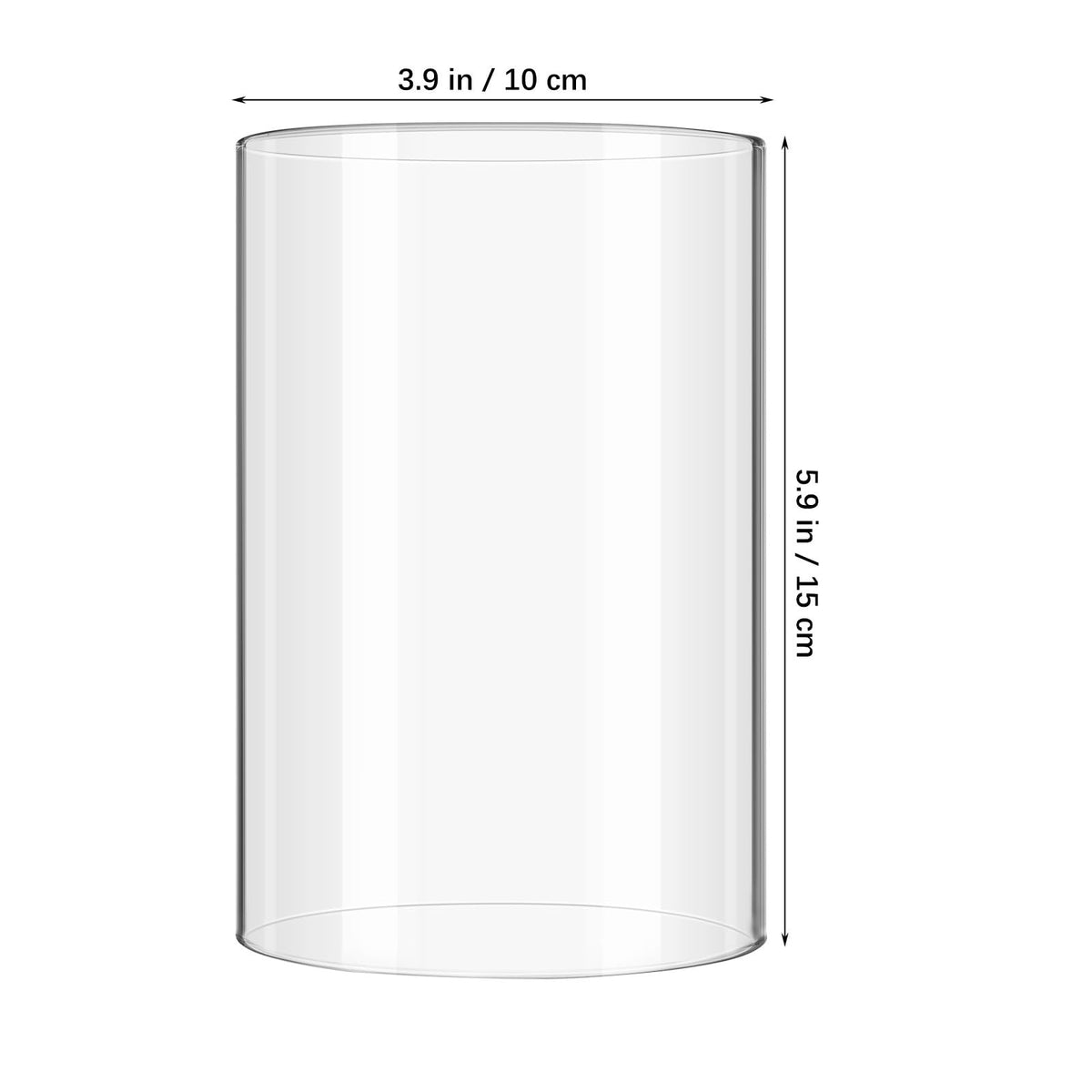 SHINEOFI 2pcs Hurricane Candle Holder Sleeve Cylinder Glass Shade Candleholder Tube Lamp Shade, Clear Glass Bottomless Cylinder, 5. 9 X 3. 9 Inches