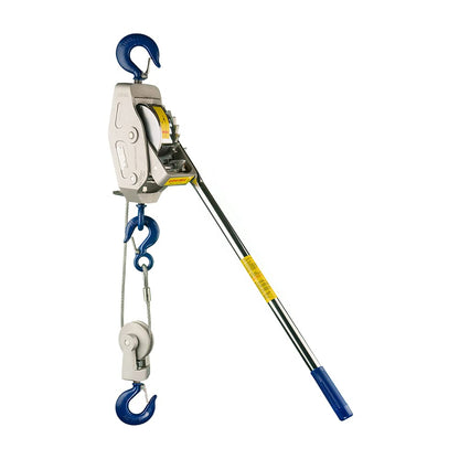 Lug-All 4000-20 Industrial-Grade Cable Come Along Ratchet Winch Hoist Featuring Double or Single Line Lift Capabilities With 2 Ton Capacity