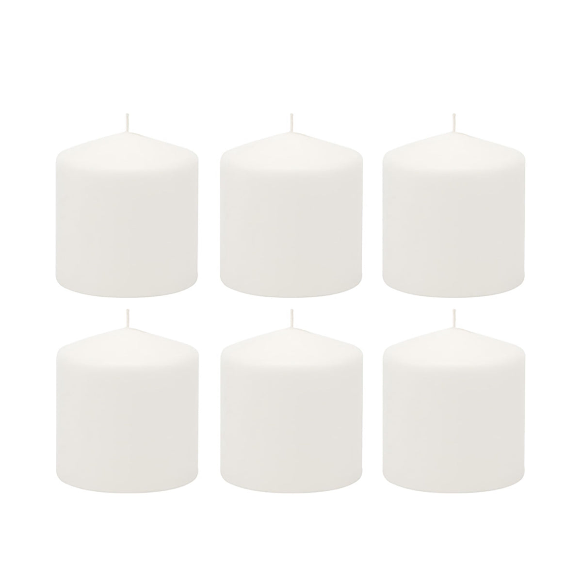 Stonebriar Unscented White Tall Pillar Candles, 18 Hour Burning Candle Pillars, Perfect for Decor, Weddings, Emergencies 3" X 3", 6 count