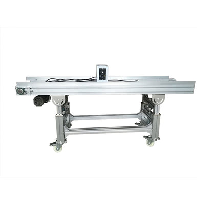 BREVELTION 59inch PVC Belt Conveyor Industrial Transport Equipment Height Adjustable 110V 120W White