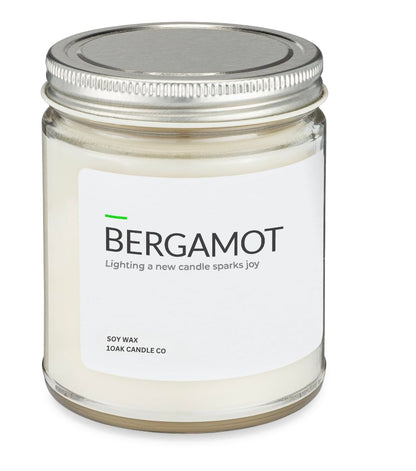 1OAK Bergamot Candle - Soy Candles for Home Scented - Long Burning Premium - Hand-Poured (7oz.)