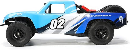 FunXylophy RC Sport Racing Drift Car 1/32 2.4G Mini RWD RC Electric Straight Bridge Off-Road Short Truck Model (KIT Version/Blue)