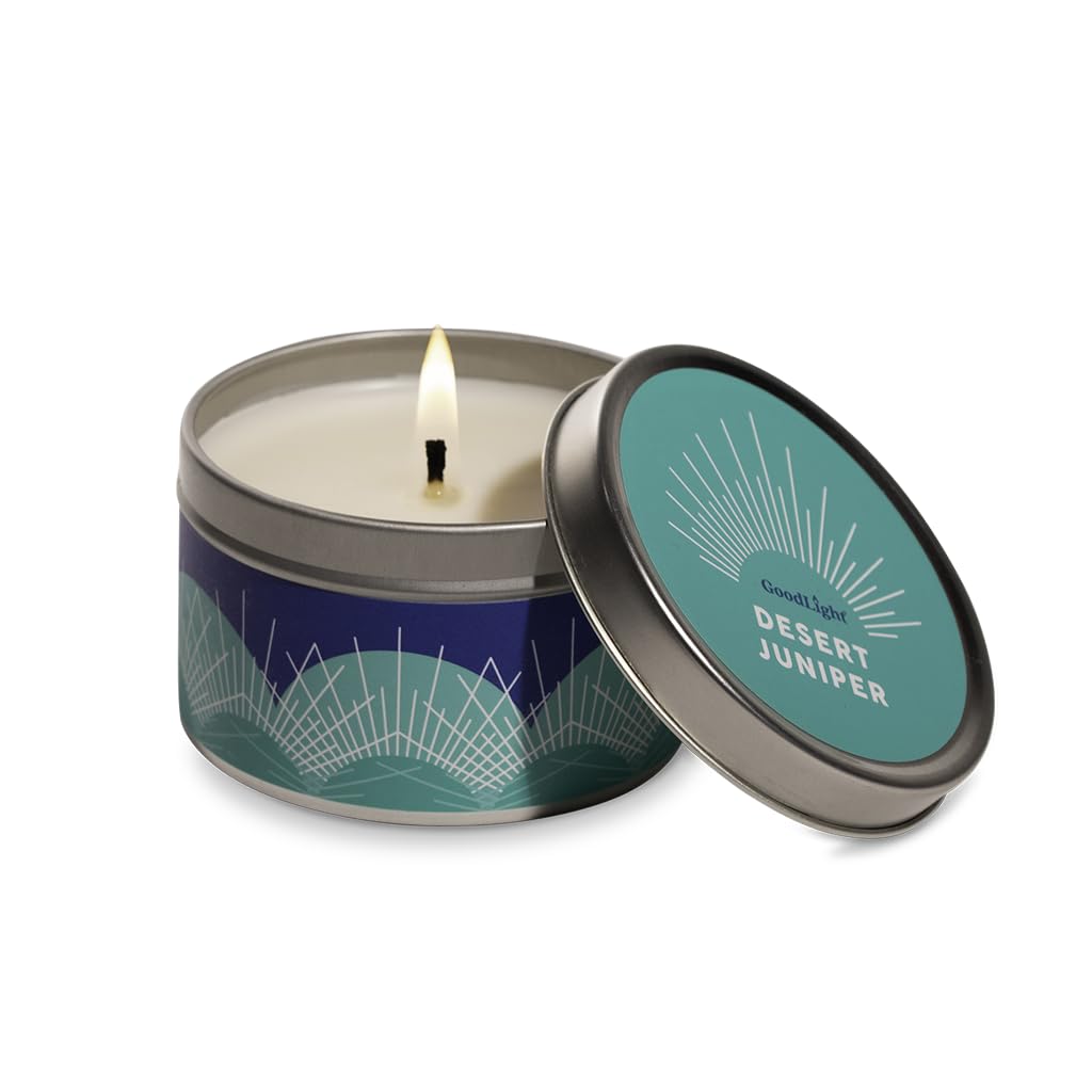 GoodLight Paraffin-Free Scented Candle in Stylish Tin (Desert Juniper, 6 oz)