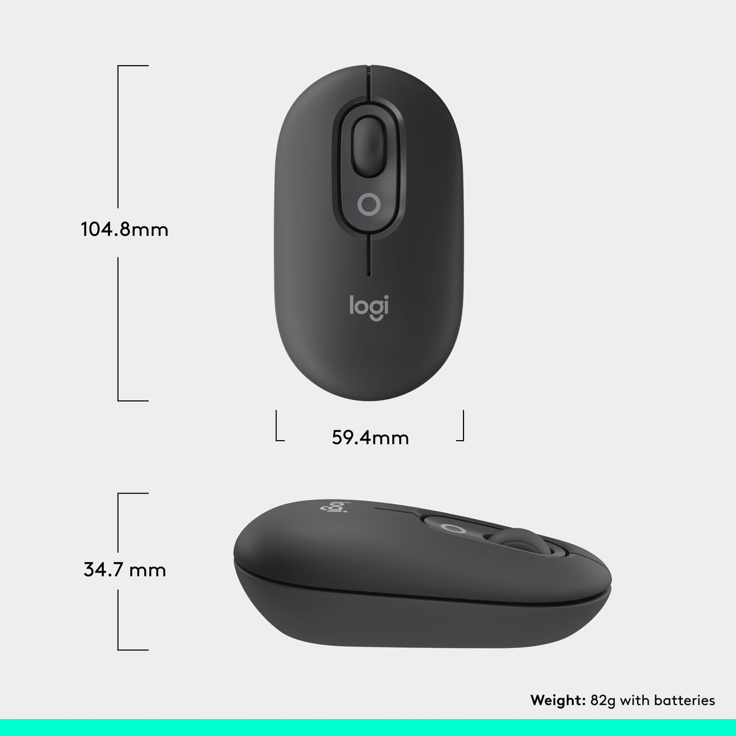 Logitech POP Mouse, Wireless Mouse with Customizable Emojis, SilentTouch Technology, Precision/Speed Scroll, Compact Design, Bluetooth, Multi-Device, OS Compatible - Heartbreaker Rose