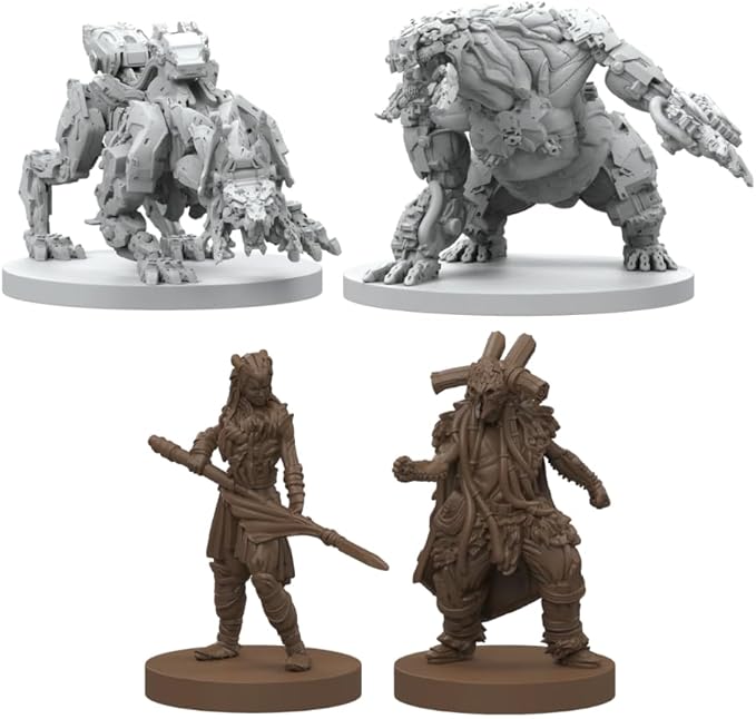 Steamforged Games H-Zero Dawn The Board Game Expansion Bundle: Frozen Wilds Sacred Lands The Lawless Badlands and Thunderjaw (4 Items)