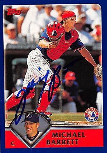 Autograph Warehouse 244963 Michael Barrett Autographed Baseball Card - Montreal Expos44 FT 2003 Topps - No. 255
