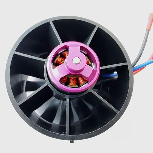 DD 70mm EDF 12 Blades Ducted Fan with 3400KV RC Brushless Motor Balance Tested for EDF 4S RC Jet Airplane
