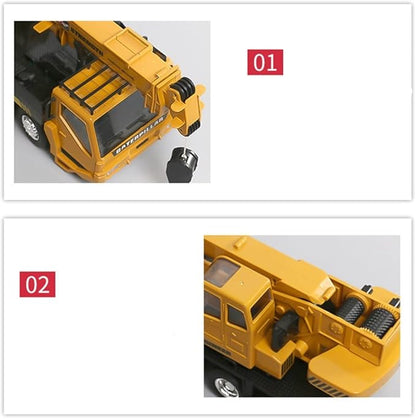RC Crane Construction Tractor Remote Control Large Crane Truck wiht Light and Sound Rechargeable Electronics Hobby Toys for Kids Boys Child (Yellow)