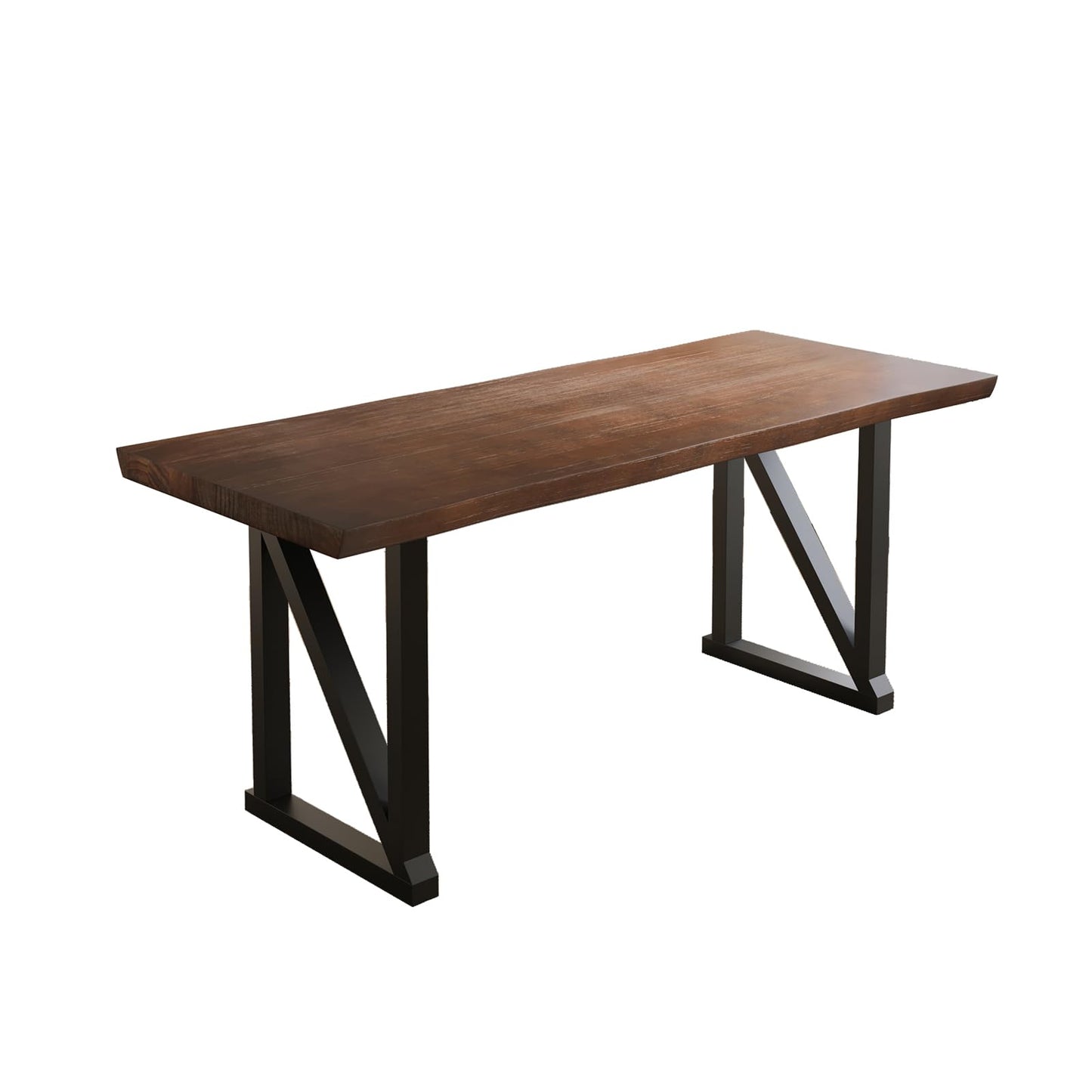 jmzx store Solid Wood and Metal Modern Industrial 56 inch Wide Home Office Desk, Writing Table, Workstation, Perfect Table for Your workspace Study Table Furniture in Rustic Natural Aged Brown