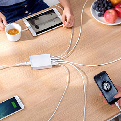 Anker Charger, 60W 6 Port USB Charging Station, PowerPort 6 Multi USB Charger for iPhone 14/13 Series, iPad Pro/Air/Mini, Galaxy S23/S22/S21, Note 20 Ultra, LG, HTC, and More
