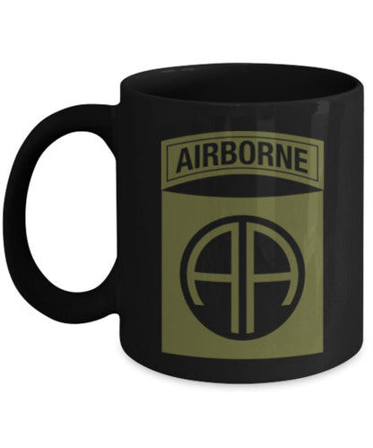 82nd Airborne Coffee Mug - BDU Green - Both Sides