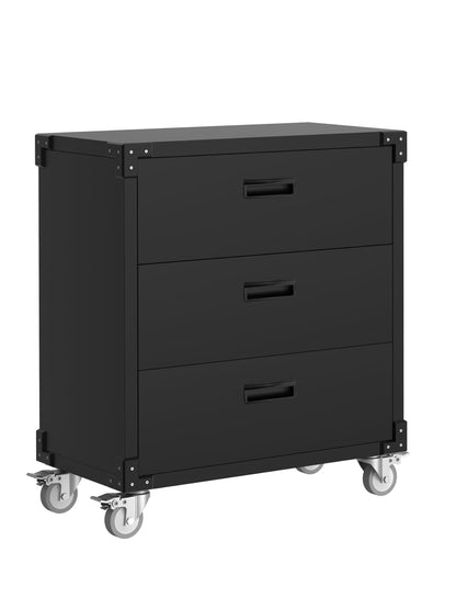 MilleLoom 3 Drawer Rolling Tool Cabinet Heavy Duty Garage Storage On Wheels Mobile Metal Cabinet for Warehouse, Basement & Workshop Easy to Assemble