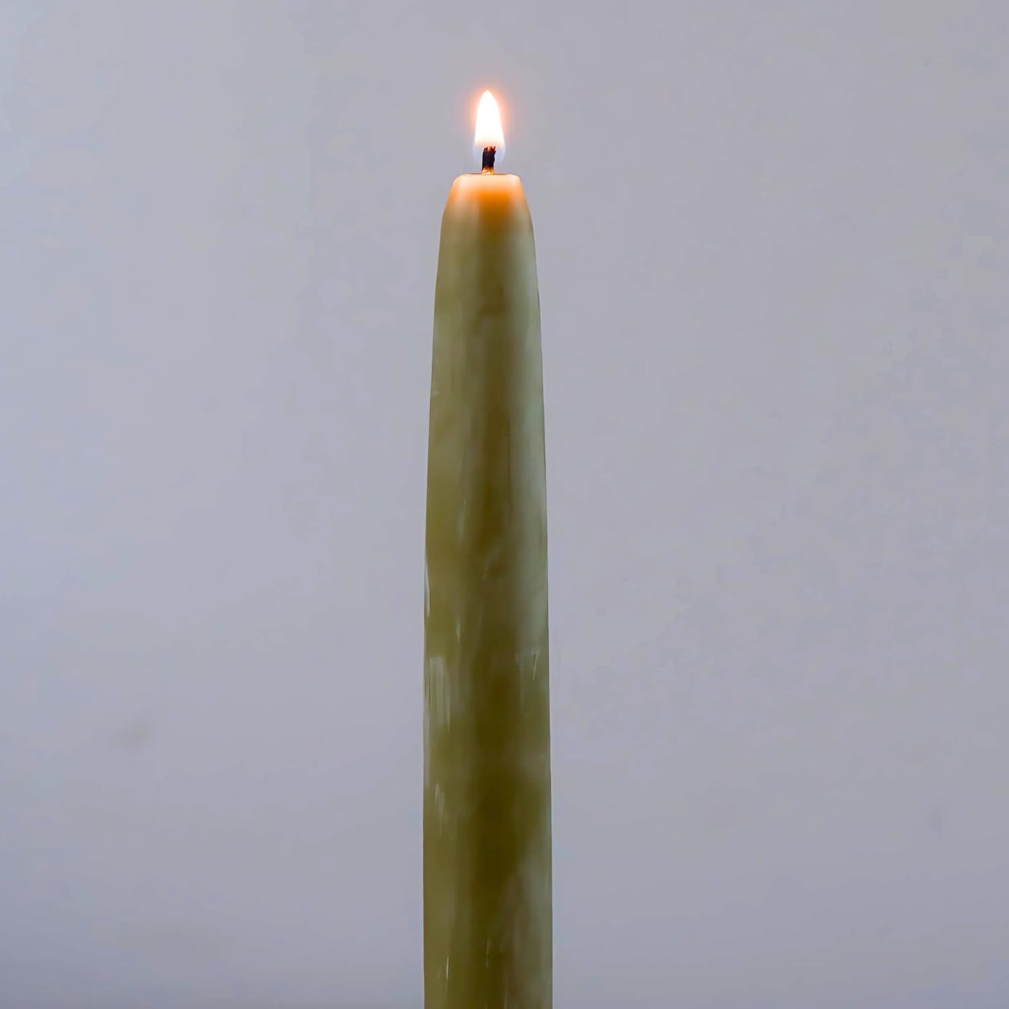 Candlestock Beeswax Taper Candles – Standard 7/8" Diameter, Pure 100% Natural USA Beeswax, Cotton Wick, Dripless, Long-Burning, Handmade in Woodstock, NY- 10 Inches - 1 Pair (2 Candles) - Sage