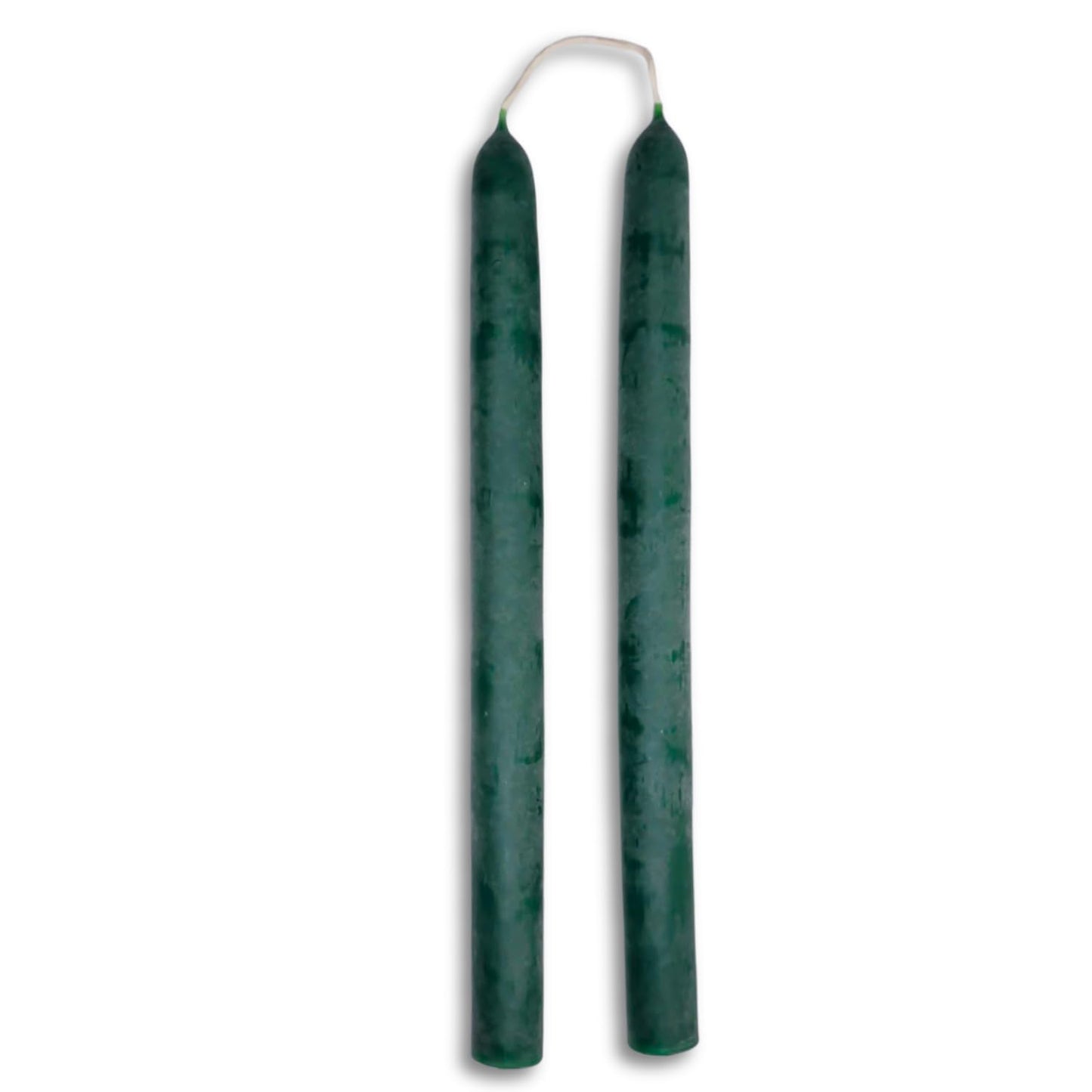 Candlestock Beeswax Taper Candles – Standard 7/8" Diameter, Pure 100% Natural USA Beeswax, Cotton Wick, Dripless, Long-Burning, Handmade in Woodstock, NY- 10 Inches - 1 Pair (2 Candles) - Teal