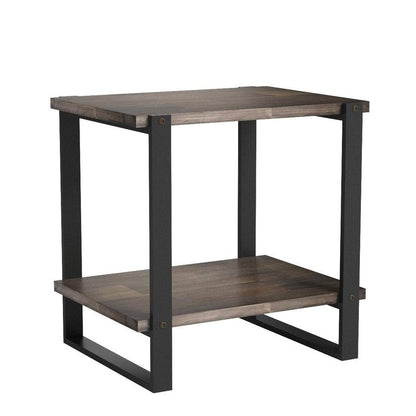 Zinus Brock 21 Inch Solid Wood Side Table, End Table, Easy Assembly, Brown