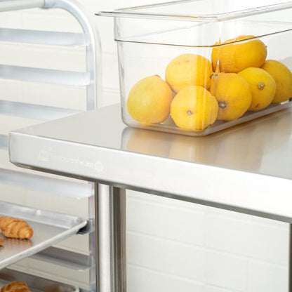 Restaurantware-Kitchen Tek 60x30 Inch Stainless Steel Table,1 Commercial Work Table - Galvanized Legs & Undershelf,Adjustable Feet,Stainless Steel 304 Metal Table,Great For Food Prep,For Home Or Hotel