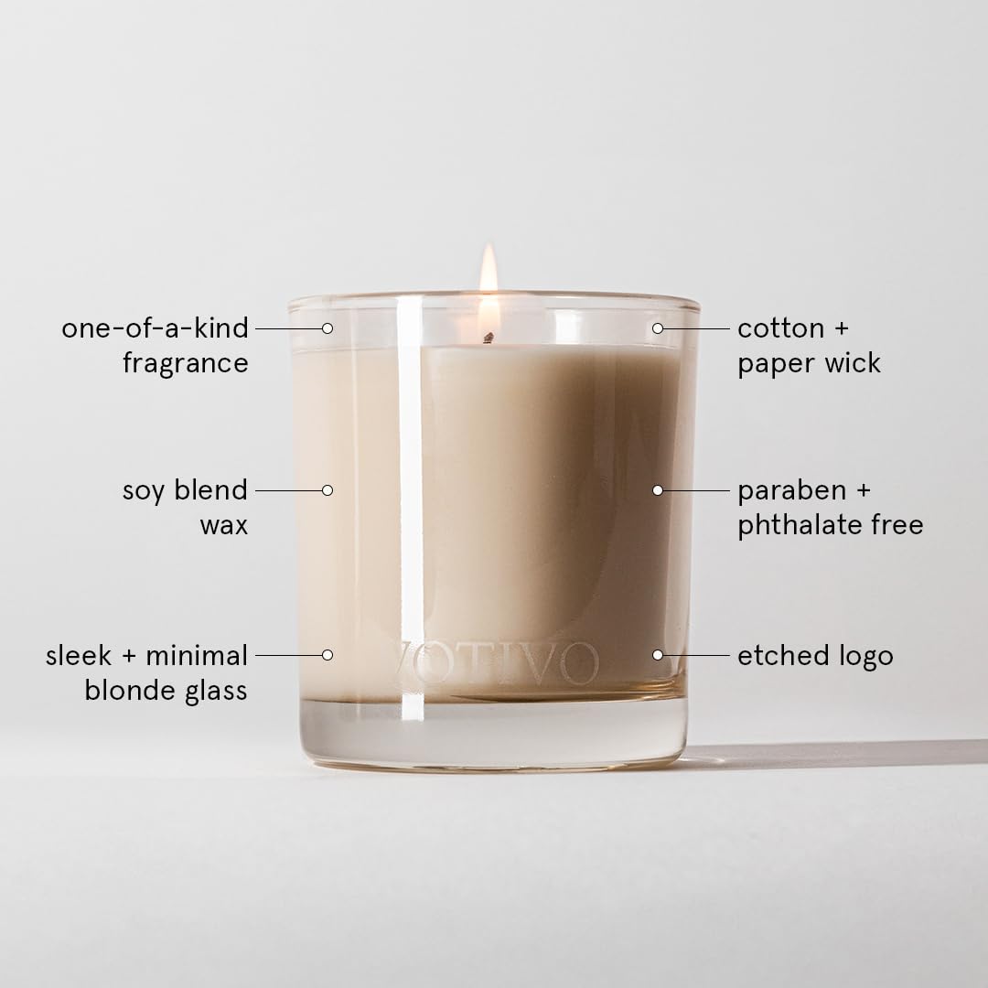 Votivo Island Grapefruit 10 oz Signature Candle | Soy Wax Blend | Luxury Glass Jar & Box | Home Decor | Gifts | Highly Scented