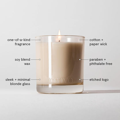Votivo Island Grapefruit 10 oz Signature Candle | Soy Wax Blend | Luxury Glass Jar & Box | Home Decor | Gifts | Highly Scented