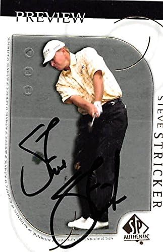 Autograph Warehouse 247880 Steve Stricker Autographed Trading Card - Golf Golfer PGA 2001 Upper Deck Sp Preview - No. 18
