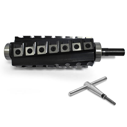 6 Inch Spiral Cutter Head for Jet 6” jj-6csdx Long Bed Jointer Woodworking Spiral Helical Cutterhead with 28 Pieces Reversible Carbide Inserts