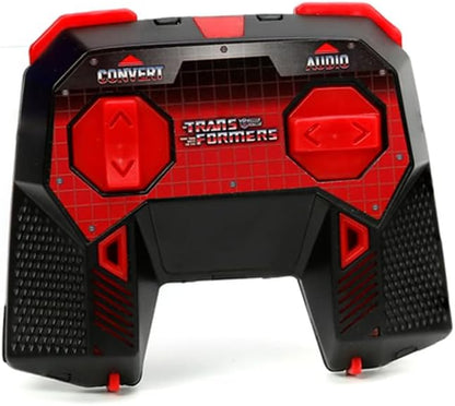 Jada Radio Control Transformers Optimus Prime Convertible 34 cm 2 Channel 2.4 GHz RC Truck Light and Sound Moves in All Directions Transforms into Robot +8 Years (9333521314R00)